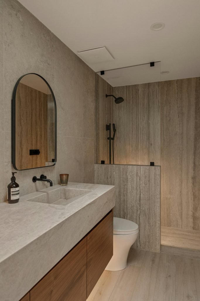 Bathroom trends 2026 — natural materials