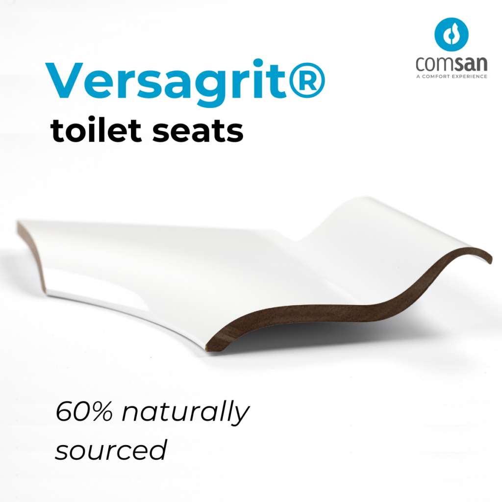 Versagrit toilet seats, 60% naturally sourced
